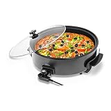 Bredeco BCPP 40-9 Electric Frying Pan Multi Cooker with Lid (Ø 40 cm, 1400 W, 10...