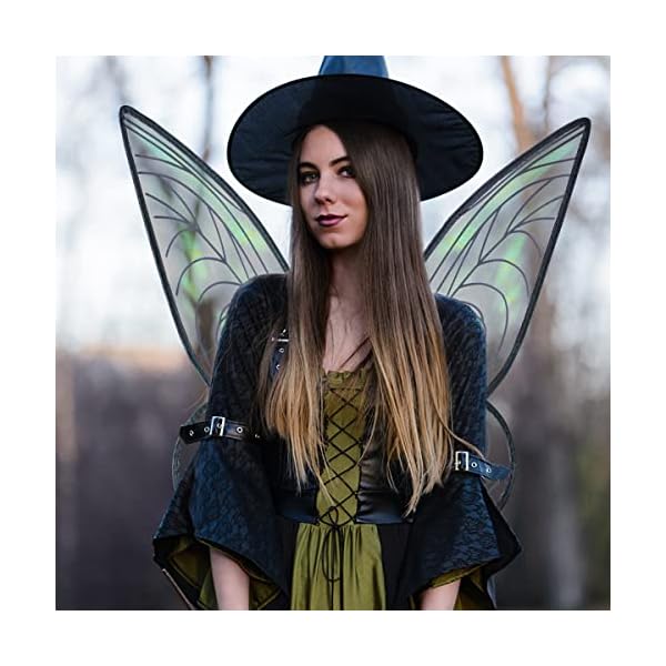 Quescu fairy wings for adults,butterfly wings for girls,angel wings,fairy costume for women halloween dress up party favor - image 4