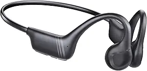 Bone Conduction Headphones Bluetooth 5.4, Open Ear Wireless Headphones with Mic, 22g Ultra-Light Titanium Frame, 10H Playtime, IPX5 Waterproof Sport Earbuds for Running, Cycling, Fitness asin的图片