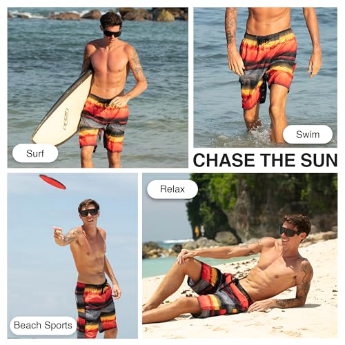 Image of Kanu Surf Men's Big Viper Extended Size Stripe Swim Trunk