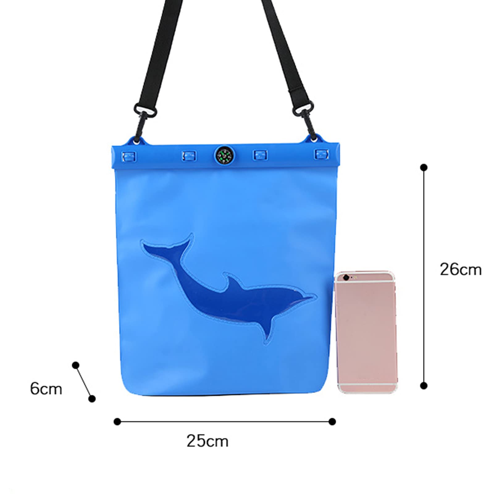 Riñonera Impermeable, Bolsas Estancas para Navegación, con Cinturón Ajustable, para la Playa Navegación Pesca Kayak Rafting Camping Etc 26 * 25 * 6CM