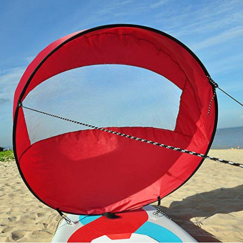 image for Kixnor 42 inches Foldable Kayak Downwind Paddle Wind Sail Instant Popu