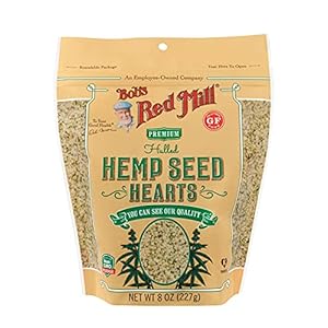 Bob’s Red Mill Hemp Seed Hearts – 8 Ounce (Pack of 5), Raw and Shelled, 10g Plant Based Protein, Non GMO, Vegan, Keto, Paleo, Gluten Free