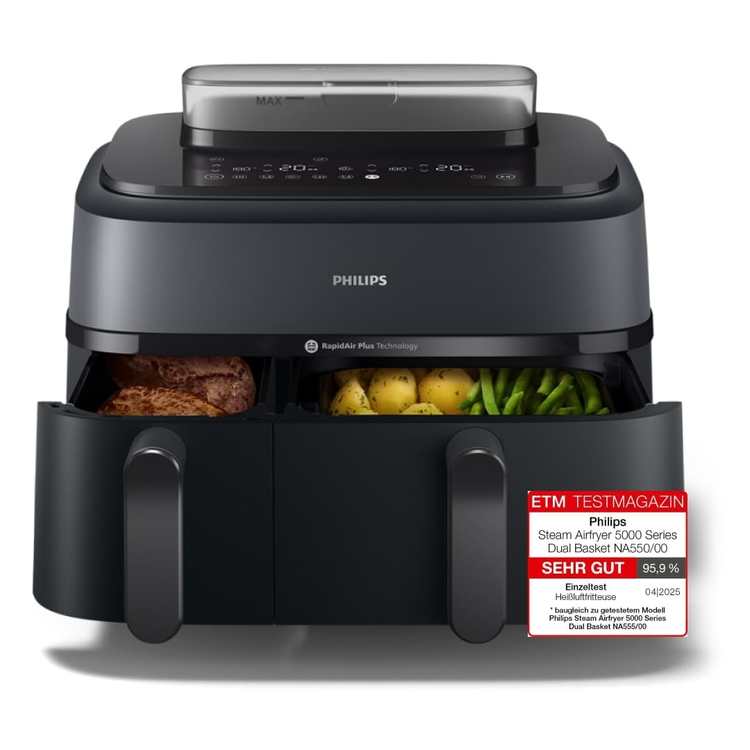 Philips Steam Airfryer Dual Basket 5000