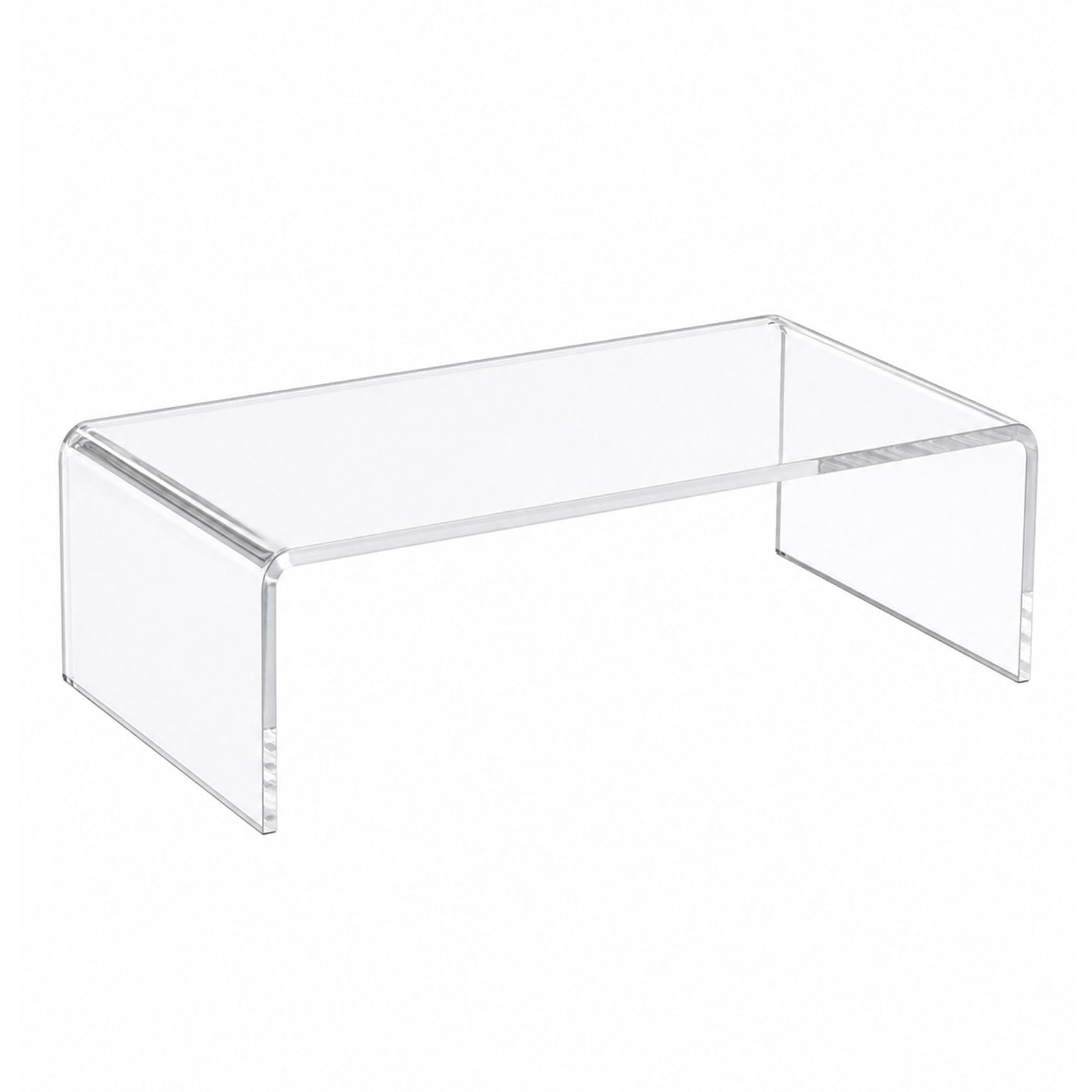 RISHORI Clear Acrylic Display Riser, 6mm Thick Transparent Acrylic U Shaped Shelf for Acrylic Lifts Display Craft Shows,30x30x10cm