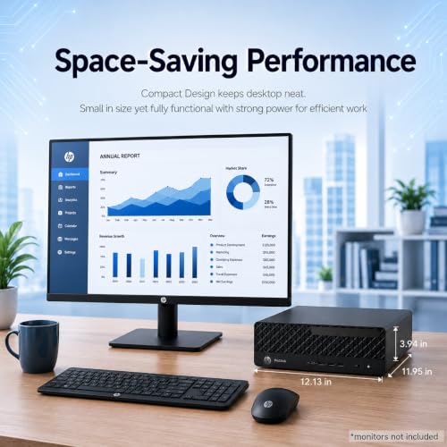 Image of HP ProDesk 4 SFF G1i Business Desktop AI PC, Intel Core Ultra 5 235 vPro (> Ultra 7 265U), IST Computer Customized 16GB /32GB /64GB DDR5 RAM, 512GB /1TB /2TB SSD, Ethernet, DisplayPort, Wi-Fi, Win 11 Pro