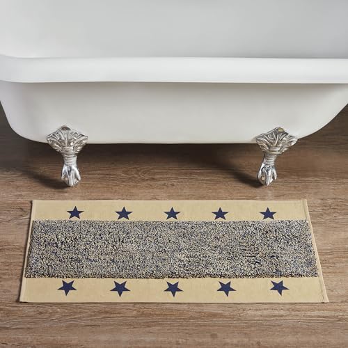 VHC-Brands-Bathroom-Bath-Mat-Cotton-Floor-Rug-for-Shower-My-Country-Collection-Rectangle-17×36-Star-Khaki VHC Brands Bathroom Bath Mat Cotton Floor Rug for Shower My Country Collection Rectangle 17×36 Star Khaki