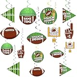 16 Pack Football Foil Hanging Swirls Party Decorations 8 Pattern
