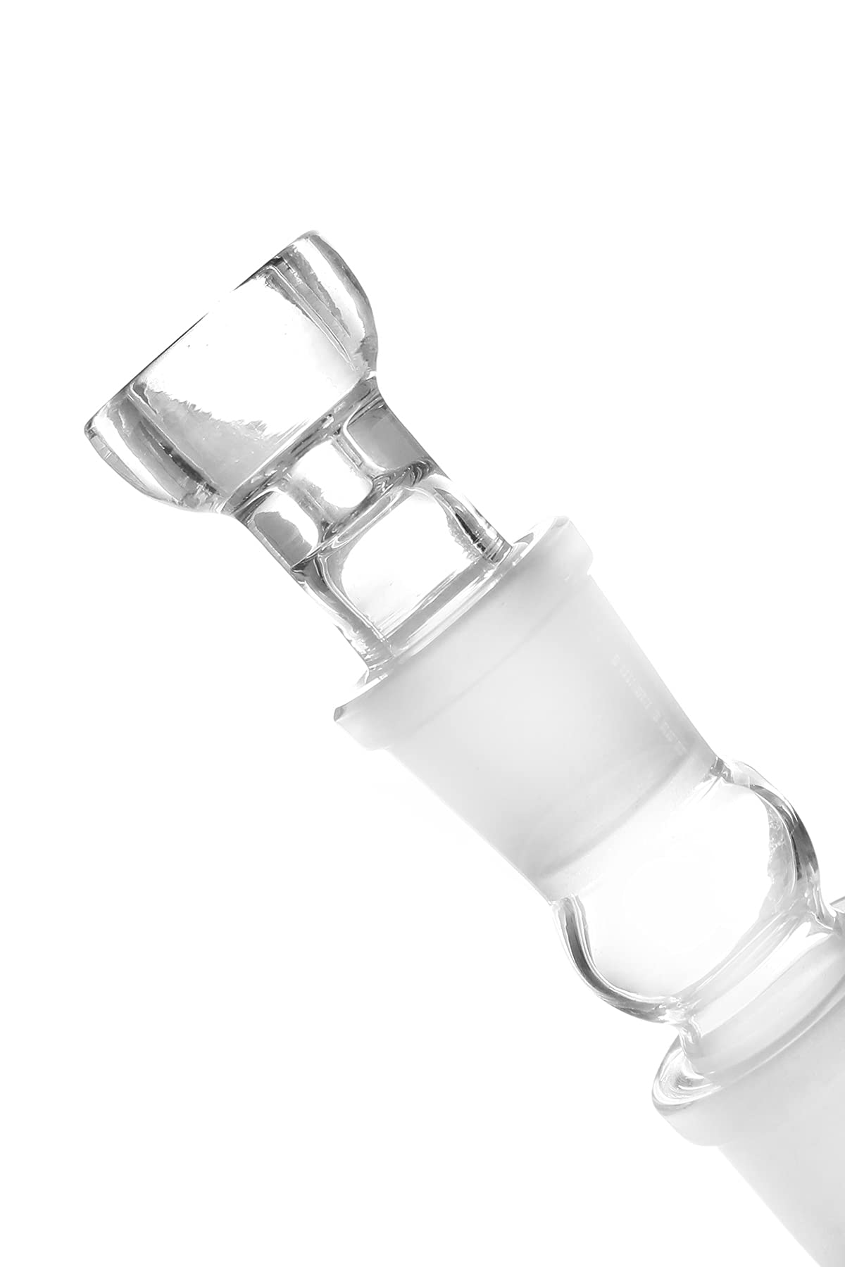 Heisenberg Slick Rick Glasbong 38cm Wasserpfeife mit 18.8er Schliff (NS19) mit Kickloch, Rundfuß und geknicktem Rohr