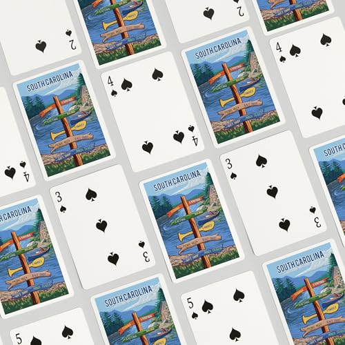 Baraja de 52 cartas tamaño póker South Carolina miniatura 4