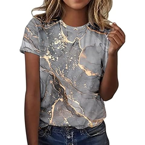 HOOUDO Women's Summer Cotton T-Shirts Multi Pack Cover