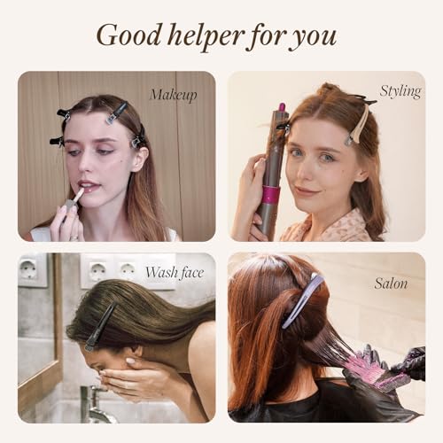 Pinzas para cabello 4 unidades, negras, 4.3 pulgadas miniatura 3