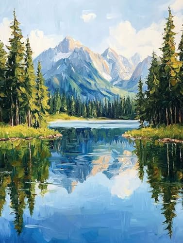 Diamond Painting lac montagnes 5D diamant complet kit activité manuelle DIY