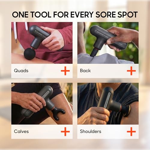 Image of Sharper Image Powerboost Move Aero [New 2026 Version] Mini Deep Tissue Percussion Massage Gun| Muscle Recovery & Pain Relief Massage Tool| Full Body Back & Shoulder Massager| Travel Gift for Men Women