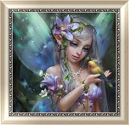 Diy 5D Diamond Painting,By Number Kits Crafts & Sewing Cross Stitch，Wall Stickers For Christmas Living Room Decoration,Elf Little Fairy Diamond Painting (12X12Inch) #TOP1