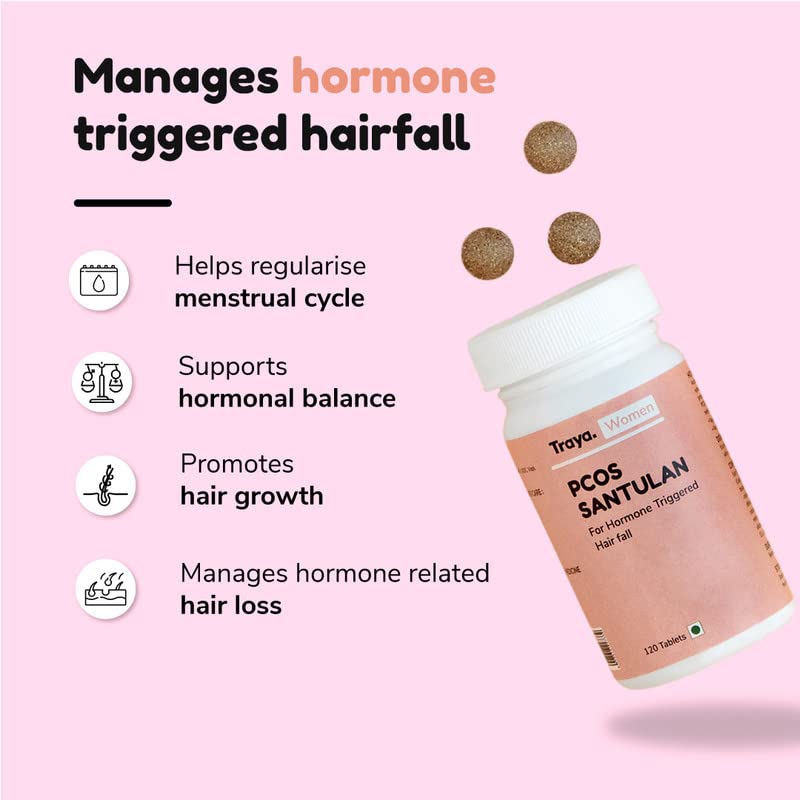 Traya PCOS Santulan | Ayurvedic PCOS Supplements For Women | Manages Irregular Periods, Hormonal Imbalance & PCOS-Induced Hairfall | Consists Of... - Image 2
