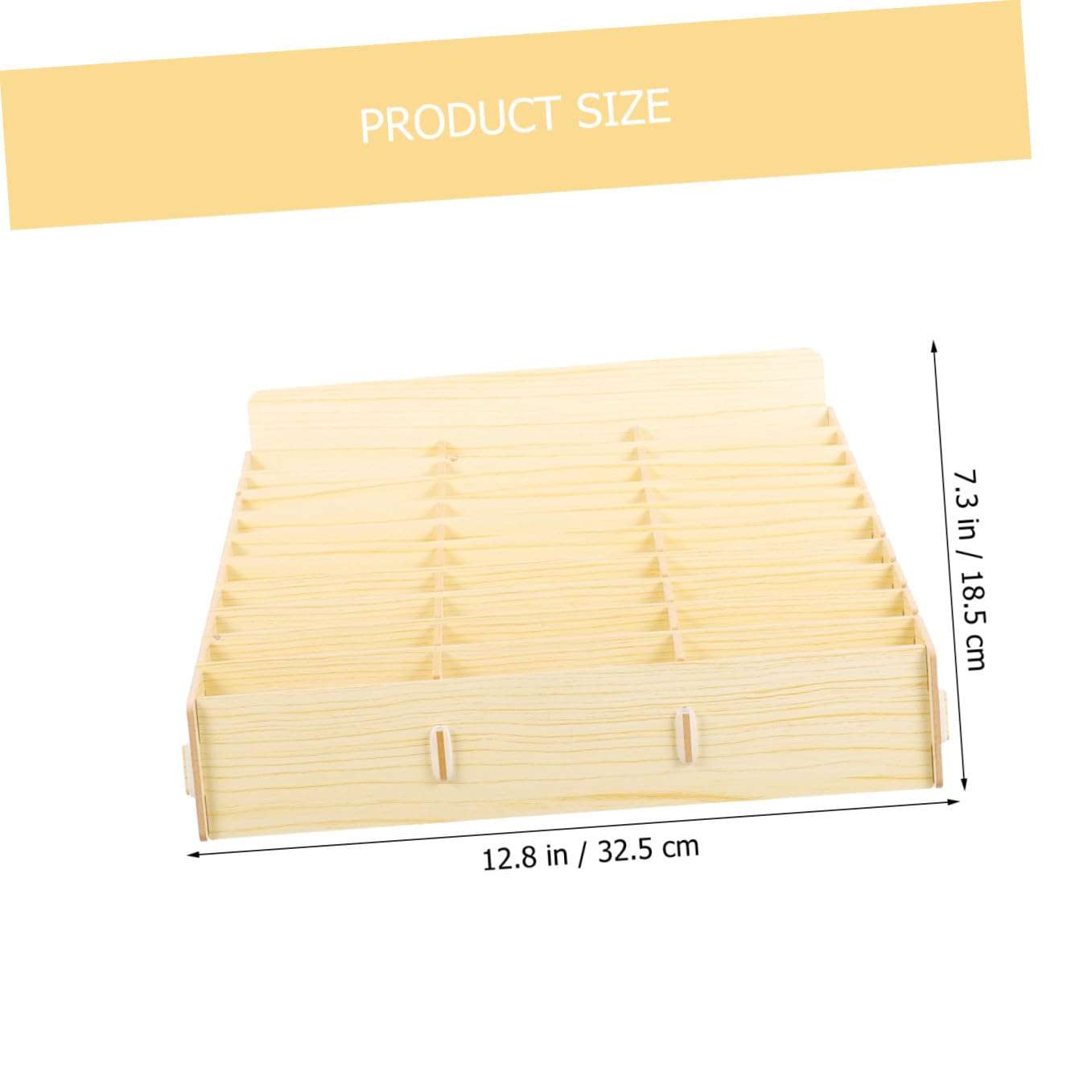 iplusmile Organizer da Scrivania in Legno Khaki 30 Scomparti, Capacità di Carico Elevata e Design Rustico Semplice per L'organizzazione di Cancelleria e Oggetti in Soggiorno