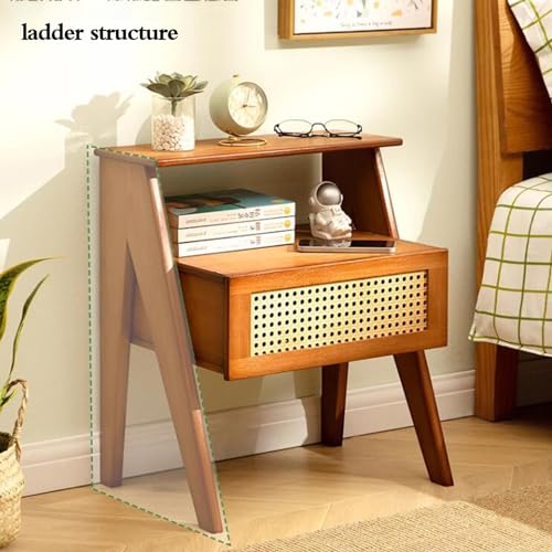 Table de chevet marron pour organiser les petits espaces encombrés - 3