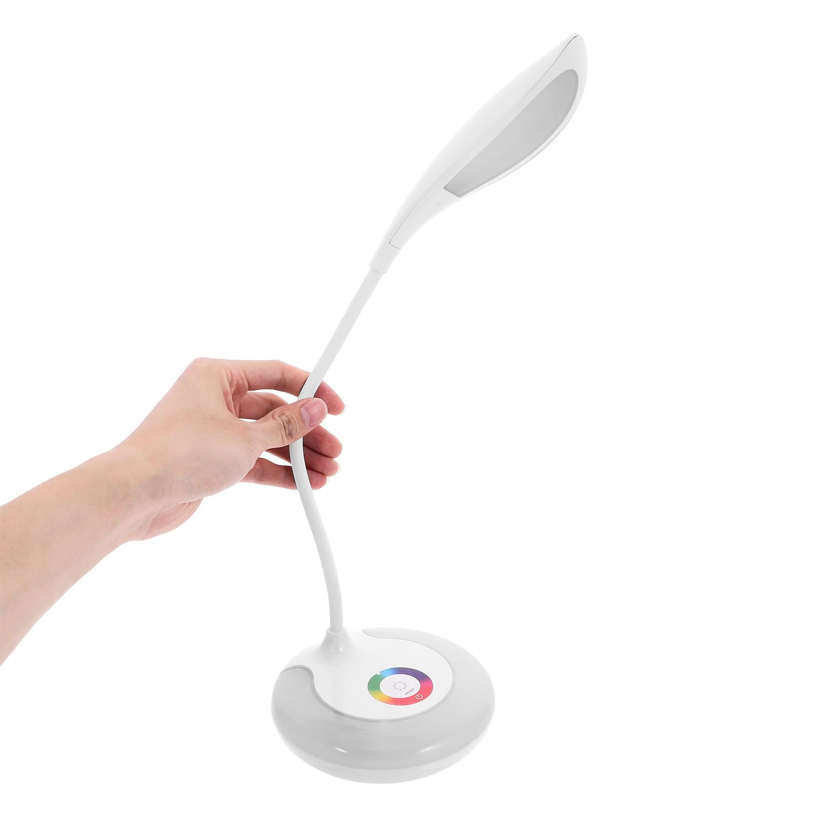 DOITOOL Lampada da Scrivania Bianca con Controllo Touch e Porta USB | Regolazione Dimmerabile, Luce Rgb, Batteria 1200mah, Corpo in Abs e PC