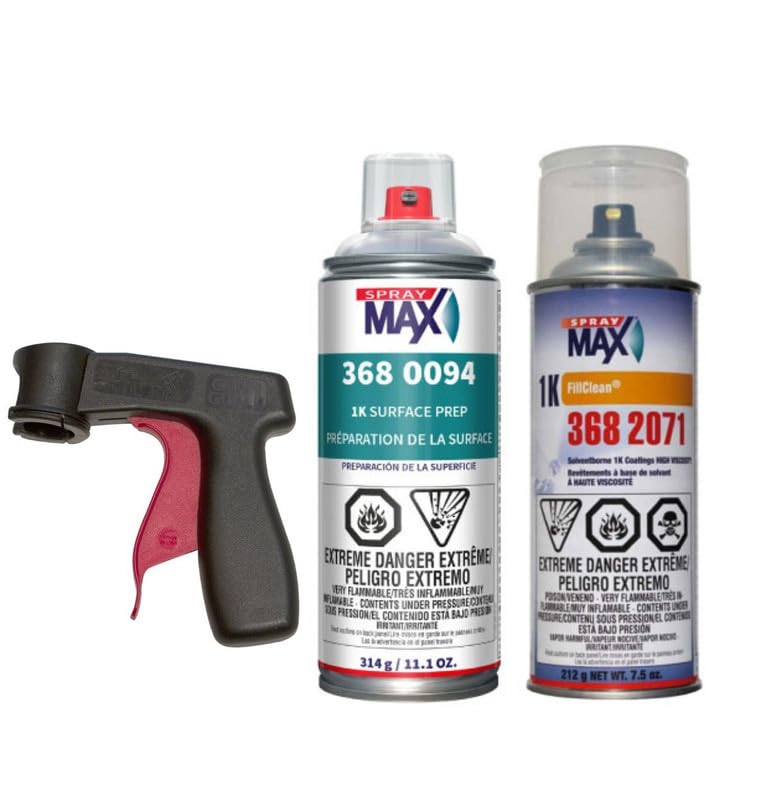 Spraymax 3682071 Ultra Premium Factory Matched Basecoat Color Aerosol and 3680094 Surface Prep Cleaner With Precision Spray Trigger For Hyundai Denim (TN6)