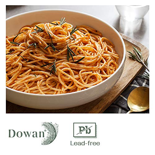 Dowan Large Salad Bowls, 60 Ounces White Serving Bowls, 10" Serving Platter, Shallow Pasta Bowls Set Of 2, Serving Dishes For Fruit Salad Pasta Vegetable Prep #TOP3