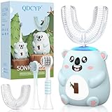 QDCYP Kids U Shaped Electric Toothbrush, Automatic 360° Sonic Cleaning, 6 Modes, 4 Brush...