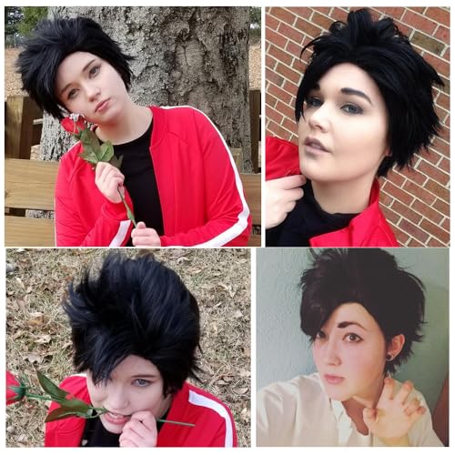 Kiyacos UNKNOWN Kadiya Boys Cosplay Wig Full Hair Heat Resistant Black Fashion Synthetic Hair thumb #1