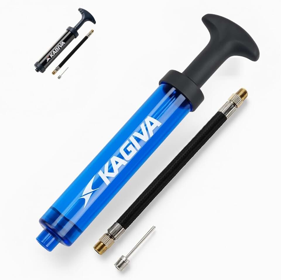 Bomba De Ar Dupla Ação Para Encher Bolas Esportivas Com Agulha Metálica Compacta Portátil Inflador Manual Rápido Eficiente Para Futebol Vôlei Basquete Handebol Leve Resistente