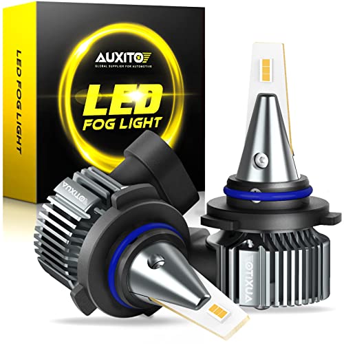 Image of AUXITO 9006 HB4 LED Fog Light Bulbs, 6000LM High Brightness, 6500K Cool White with CSP LED Chips, Daytime Running Lights DRL Bulbs for Cars, Trucks, IP67, Pack of 2