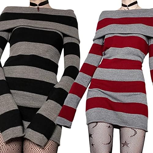 WSZJLN Goth Dark Punk Plaid Mall Mini Abito estetico Gotico Stile Grunge Camicia a Maniche Corte da Donna Abiti Eleganti da Festa Alt Outfit