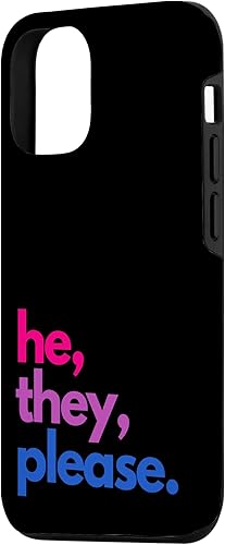 Miniatura 2 de Funda bisexual LGBTQ para iPhone 14 Pro He They Please Pronombres Bi Pride