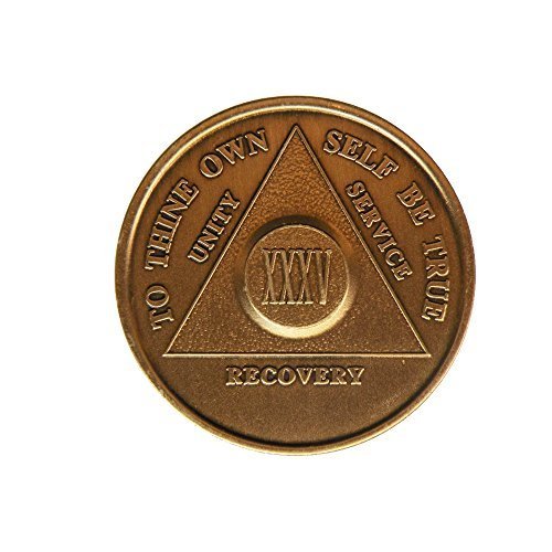 2 Year Aa Medallion Alcoholics Anonymous AA 17 Year Bronze Medallion Token Chip Coin Sobriety Health Chips - Foto 6