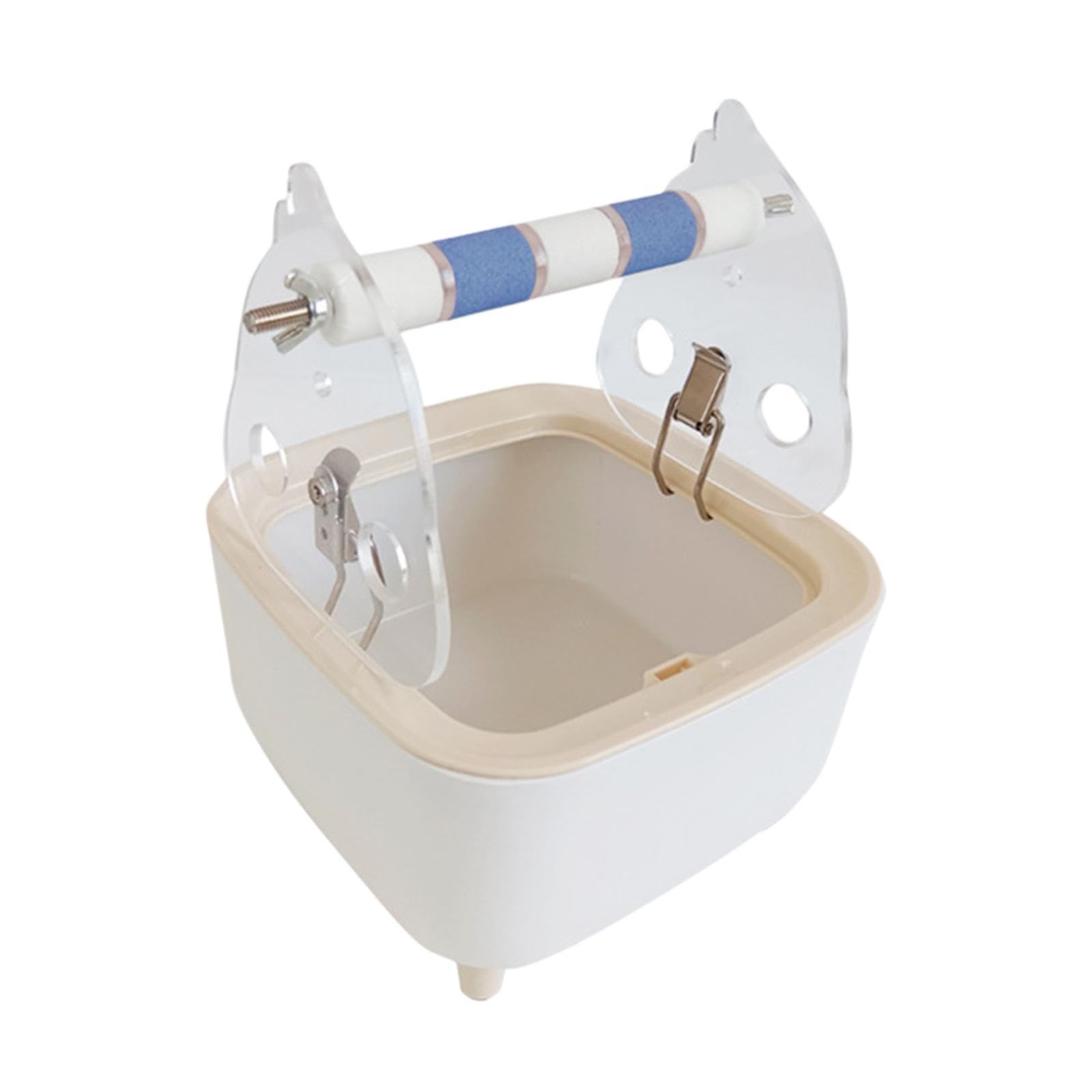 2 set di supporti per WC a punto fisso per pappagalli, ara, cacatua, blu
