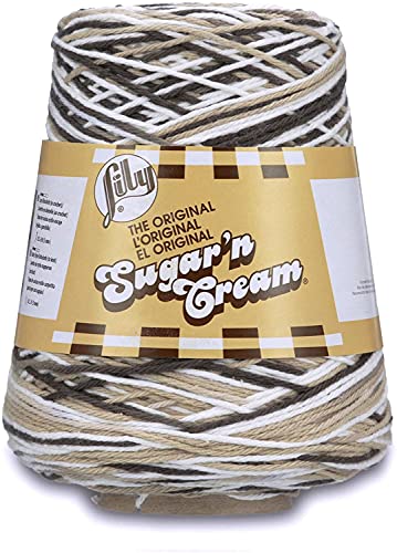 Image of Lily Sugar N Cream Cones Chocolate Ombre Yarn - 1 Pack of 14oz /400g - Cotton - #4 Medium - 706 Yards - Knitting /Crochet
