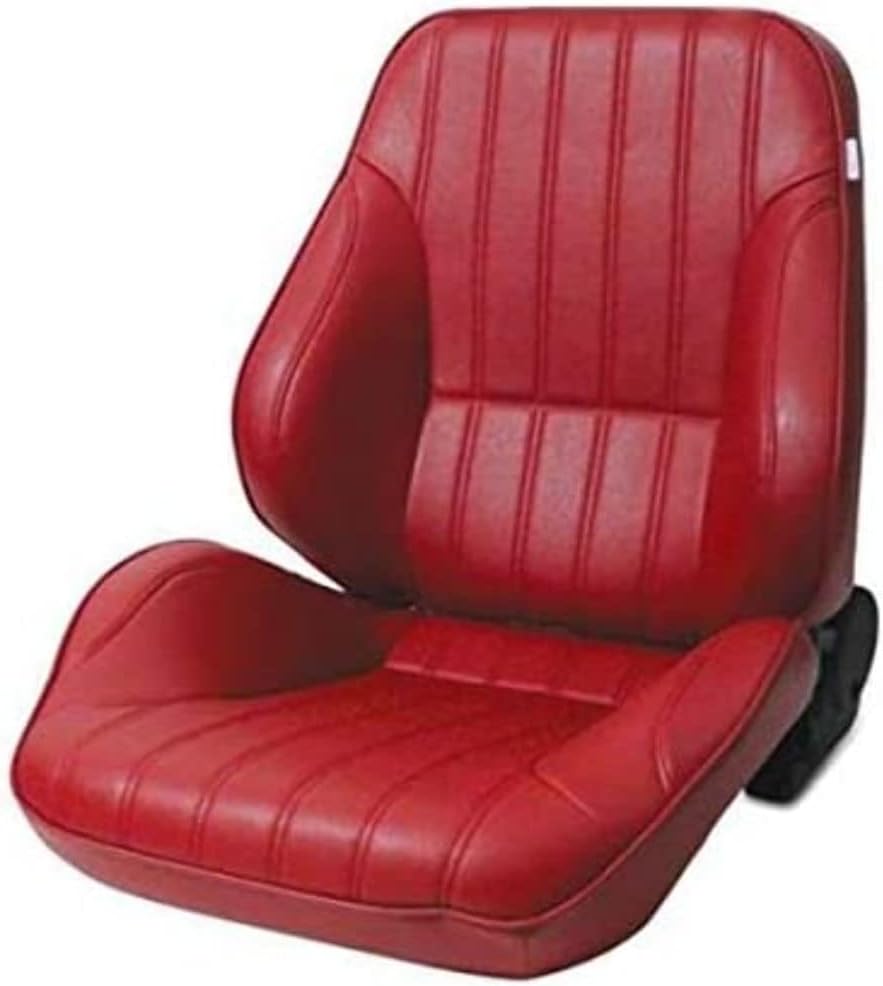 ProCar by Scat 80-1050-58L Red Vinyl Racing Rally Low Back Recliner Left Seat