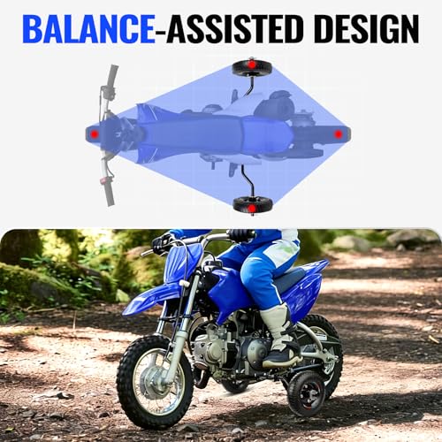 Image of Dirt Pit Bike Training Wheels Adjustable Universal for CRF50 TTR 50 110 90 PW50 MX350 MX125 MX400 MX500 XR50 CRF125F SYX 50cc-125cc SX 50 Mini Bike Motorcycle