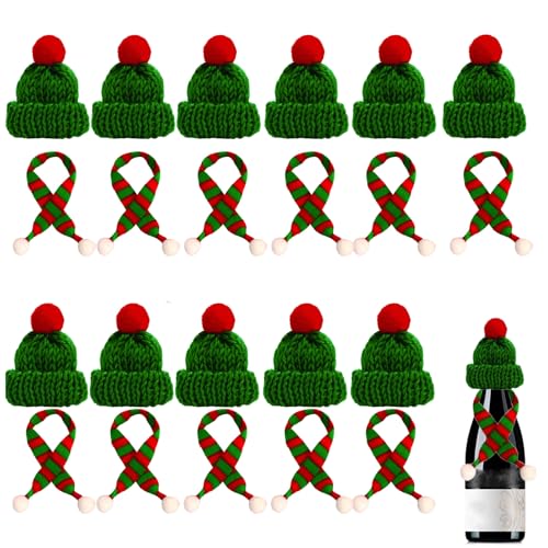 Quaverro Kleine Weihnachtsmütze und Schal Set, 22 Stück Mini...