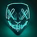 Boolavard Halloween Mask LED Light up Mask for Festival Cosplay Halloween Costume Masquerade Parties, Carnival, Gifts (Red)