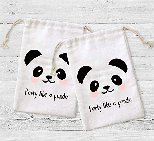 Kreatwow Panda Party Favor Taschen 12er Pack - Geschenk Goodie Candy Treat Taschen für Party Like a Panda Dekorationen, Babyparty, Birthday Party Supplies