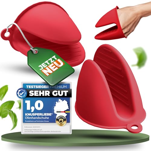 KNUSPERLIEBE® Ofenhandschuhe aus Silikon | BPA-FREI | hitzebeständig bis 240°C & spülmaschinenfest | Topfhandschuhe zum Kochen,Topflappen, Backen & Grillen | Kochhandschuhe Backhandschuhe KNUSPERLIEBE® Ofenhandschuhe aus Silikon | BPA-FREI | hitzebeständig bis 240°C & spülmaschinenfest | Topfhandschuhe zum Kochen,Topflappen, Backen & Grillen | Kochhandschuhe Backhandschuhe