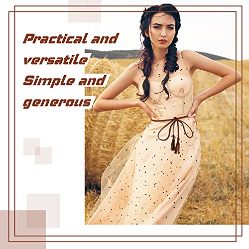 Cintura Intrecciata Sottile Cintura con Nappe Boho...