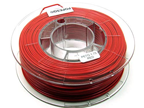 POPESQ® 330 g x Premium Filamento 3D Impresora Pet-G 1.75mm Rojo / 330 g x Premium Filamento 3D Impresora Pet-G 1.75mm Rojo #A2373