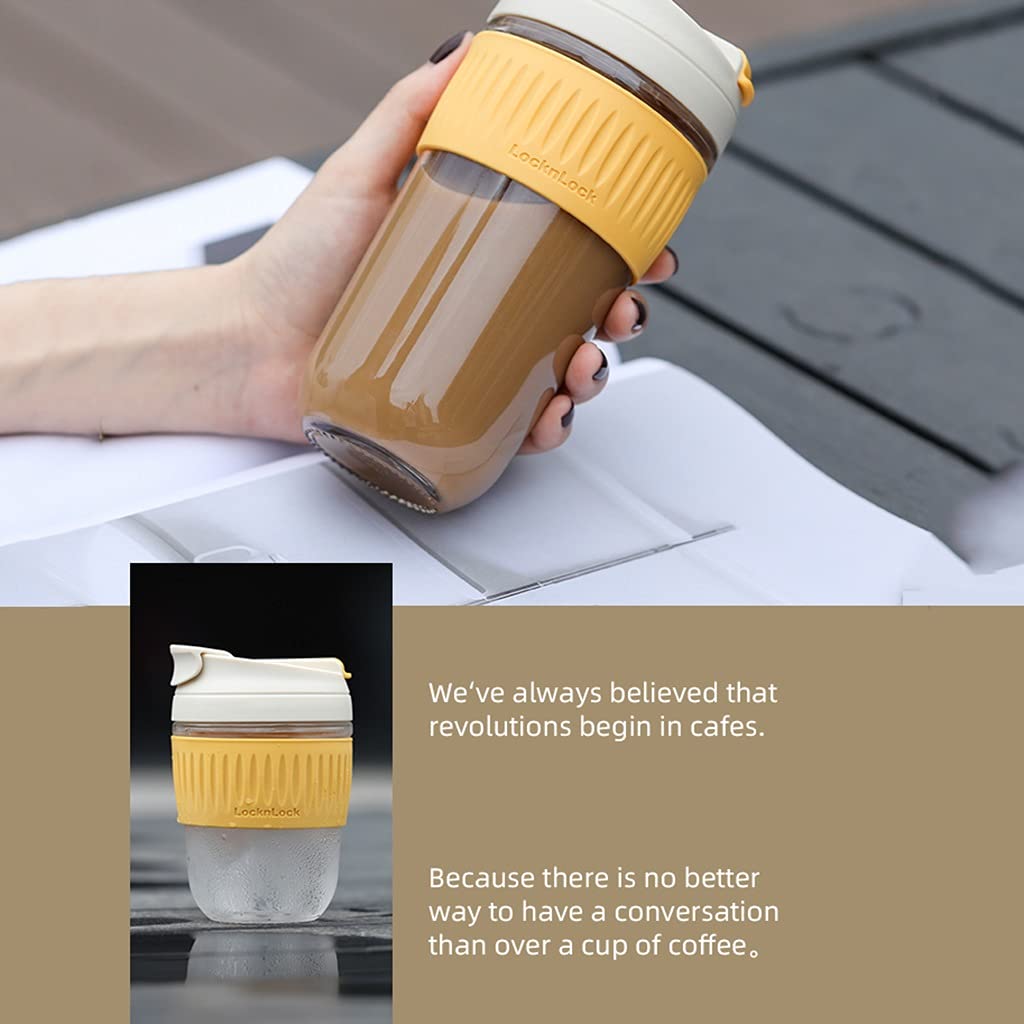 Extérieur 12.3oz / 17.6oz Bouteille d'eau en verre avec paille BPA -Prochette de sécurité pichet Café et thé résistant aux températures basses élevées Étanches ( Color : Blue , Taille : Large-17.6oz )
