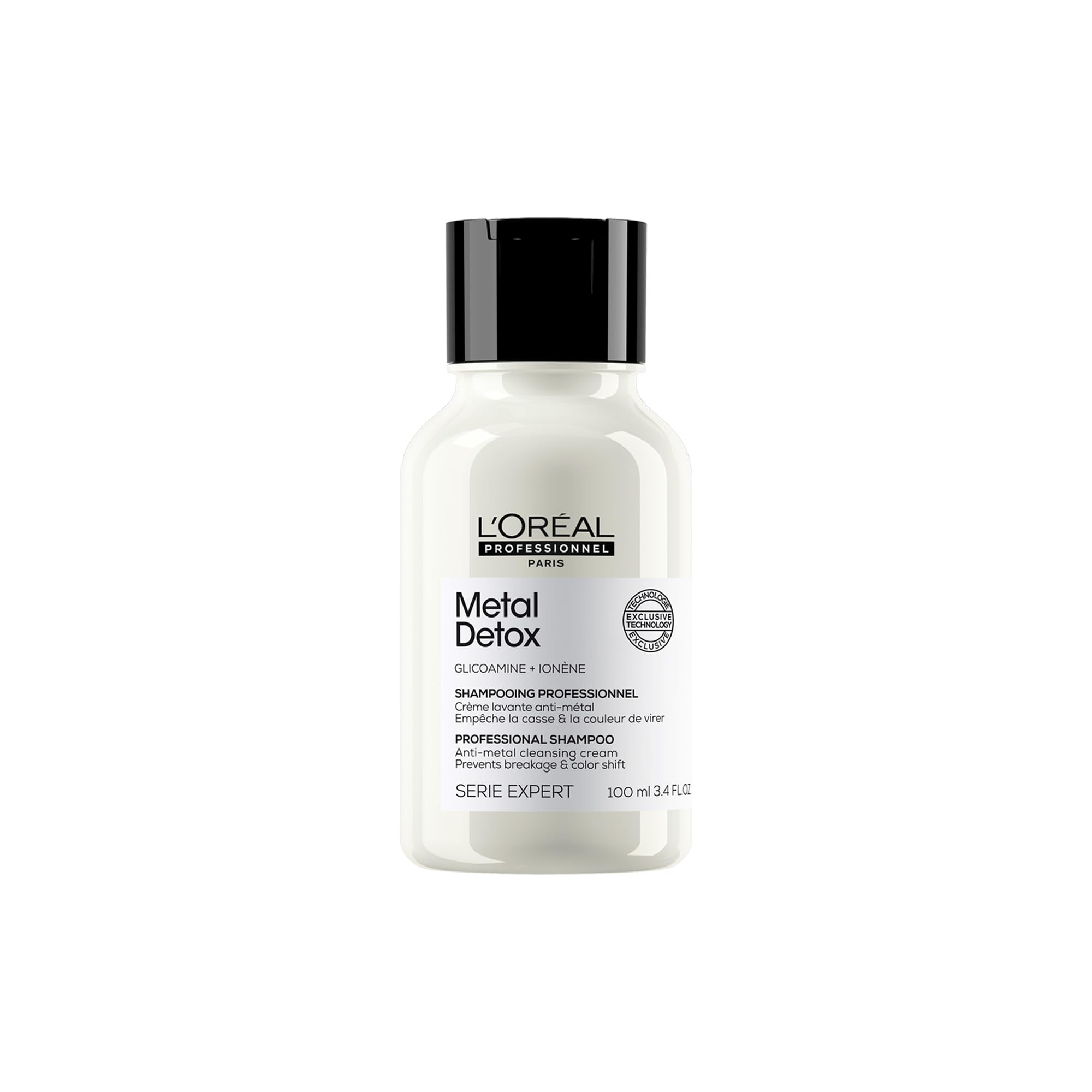 L’Oréal Professionnel Metal Detox Shampoo 100ml Travel Size, Prevent Breakage and Colour Fade from Hard Water, Clarifying Shampoo, Sulphate Free & Vegan Shampoo, Prevent Damaged Hair