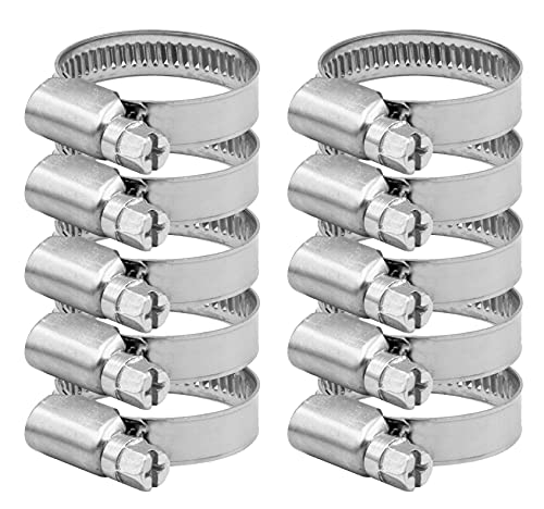 Pangaea Tech Edelstahl Schlauchschellen 25-40mm - 12mm Bandbreite - 10 Stück - Profi Qualität nach DIN 3017 (W2) für Pool, Teich und Garten