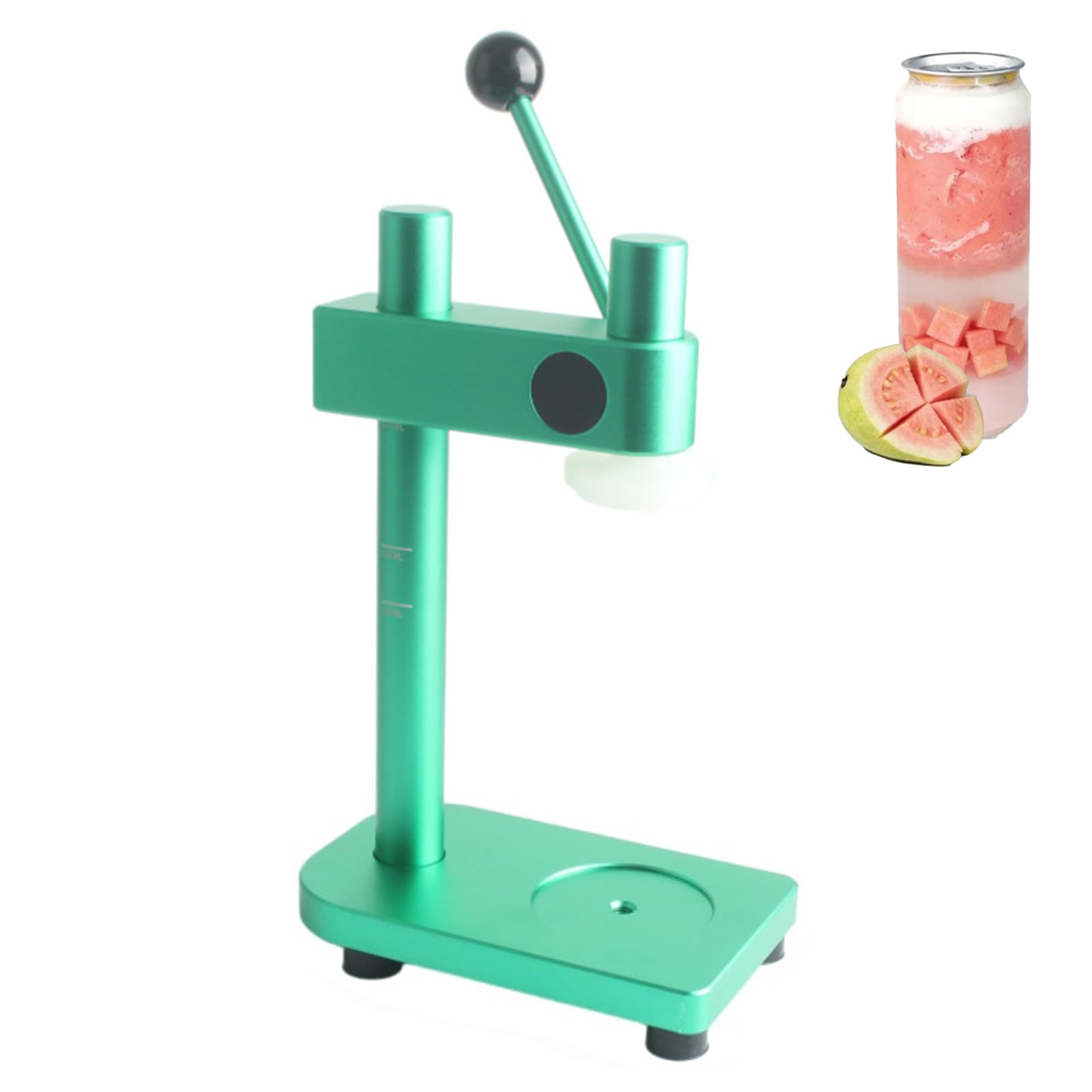 Máquina selladora manual de botellas, abridor de tarros de mascotas con manivela para cerveza, jugo, café, base antideslizante de altura ajustable, herramienta portátil de aleación de aluminio para