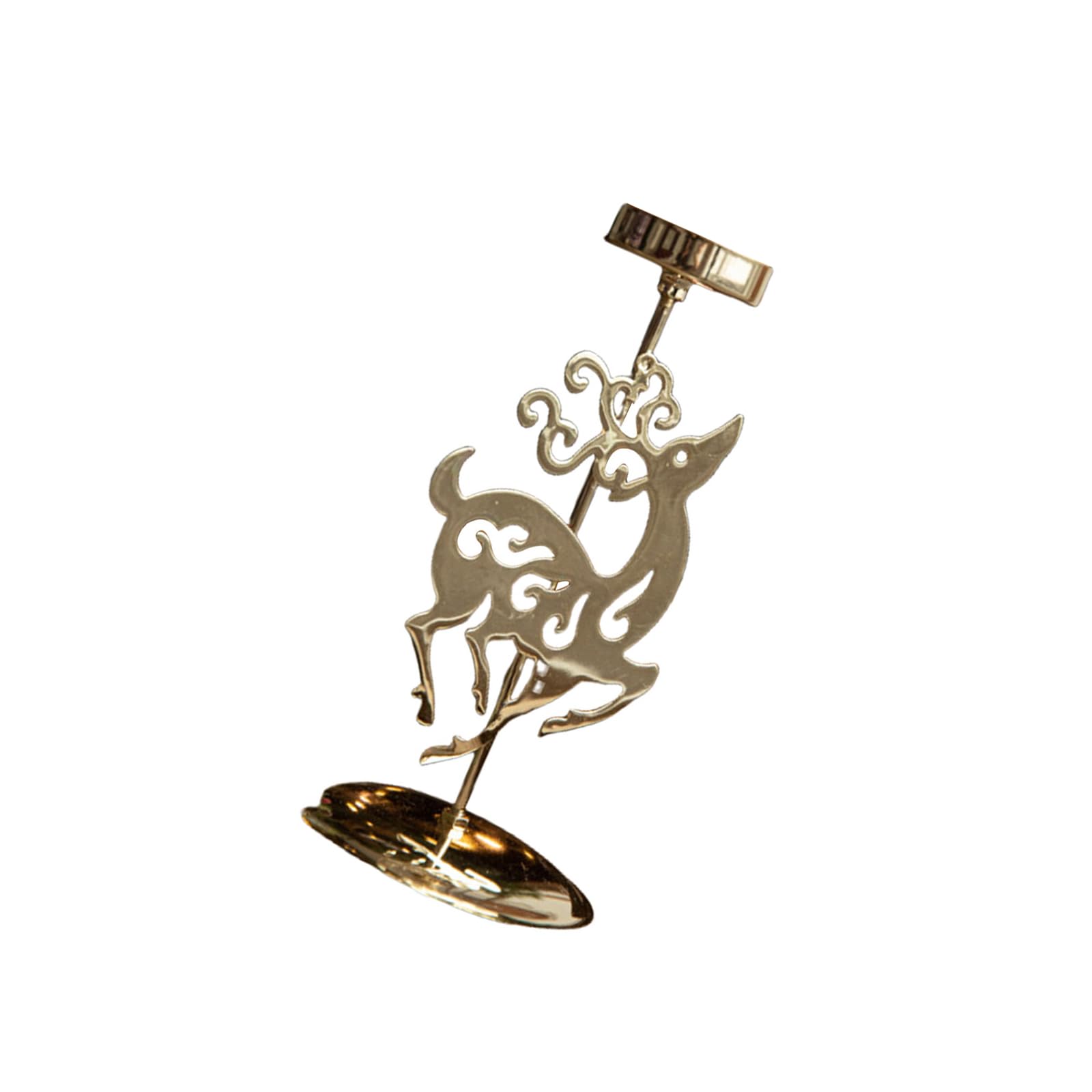 Carotoe Elk Model Christmas Metal Tealight Holder Snowflake Flower Star Pattern Iron Stand Candlestick For Centerpieces Decors Iron Candlestick
