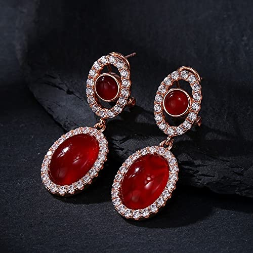 Pendientes de ágata de plata vintage de alta joyería para mujer 5