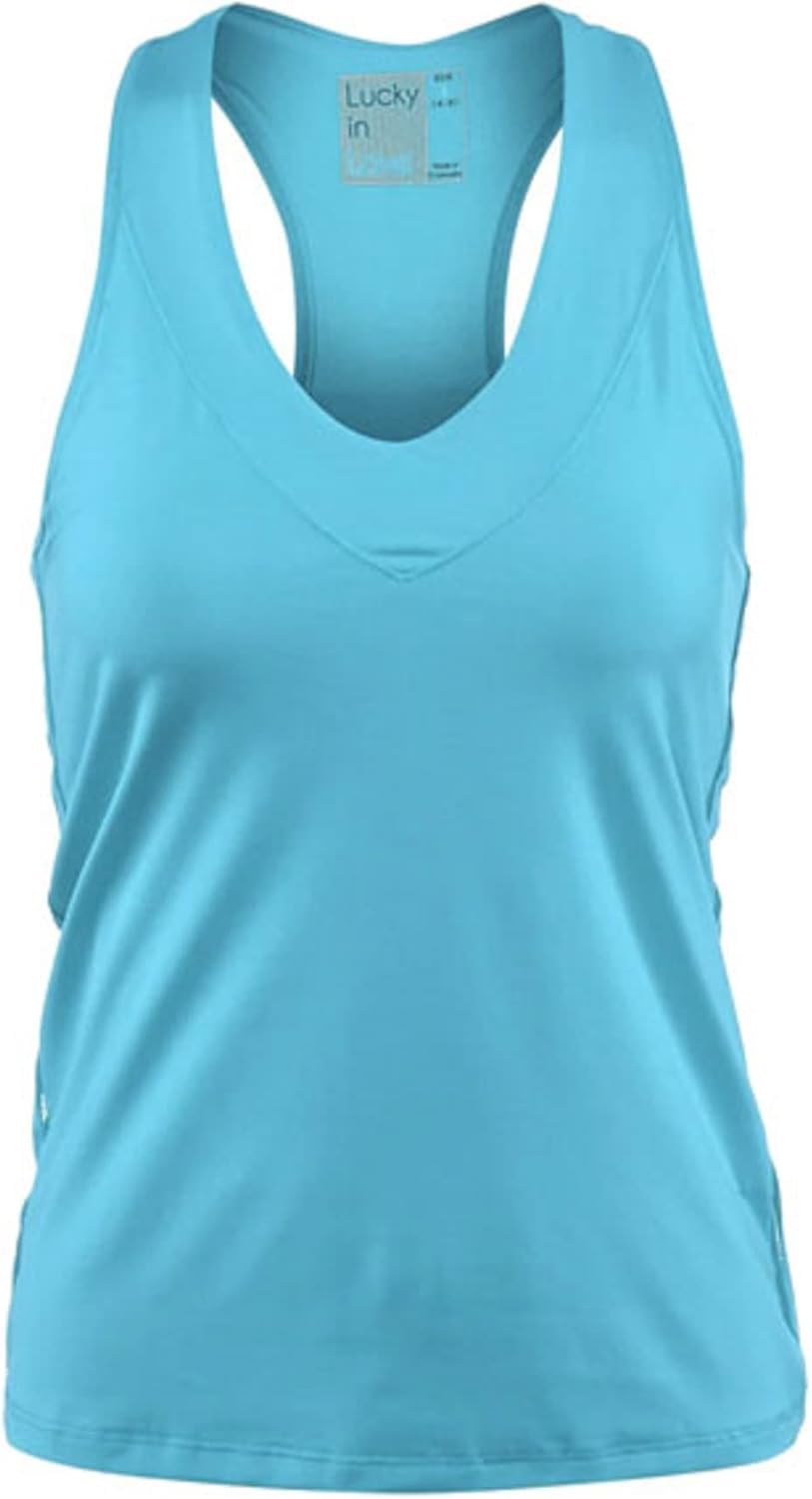 Lucky In Love V-Neck Tank with Built in Bra