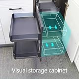 SJDUYD 2-Tier Blind Corner Cabinet Pull Out Organizer,4-Shelf Pull Out Heavy Duty Cabinet Slide Out Kitchen Cabinet Organizer for Left Or Right Handed Open 900 - Image 4